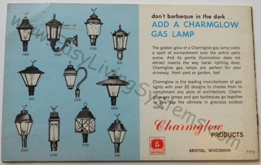 Charmglow gas yard lamps