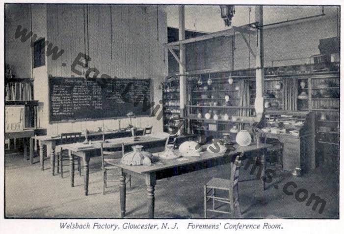 Foremen's conference room at Welsbach factory