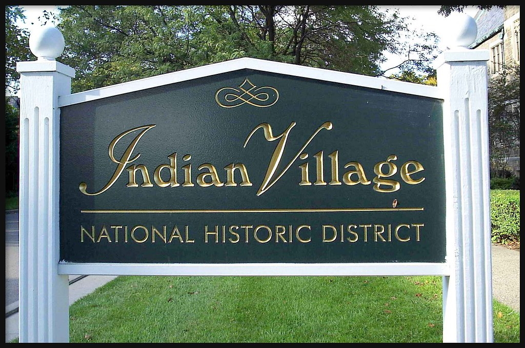 Indian Village Sign Detroit MI