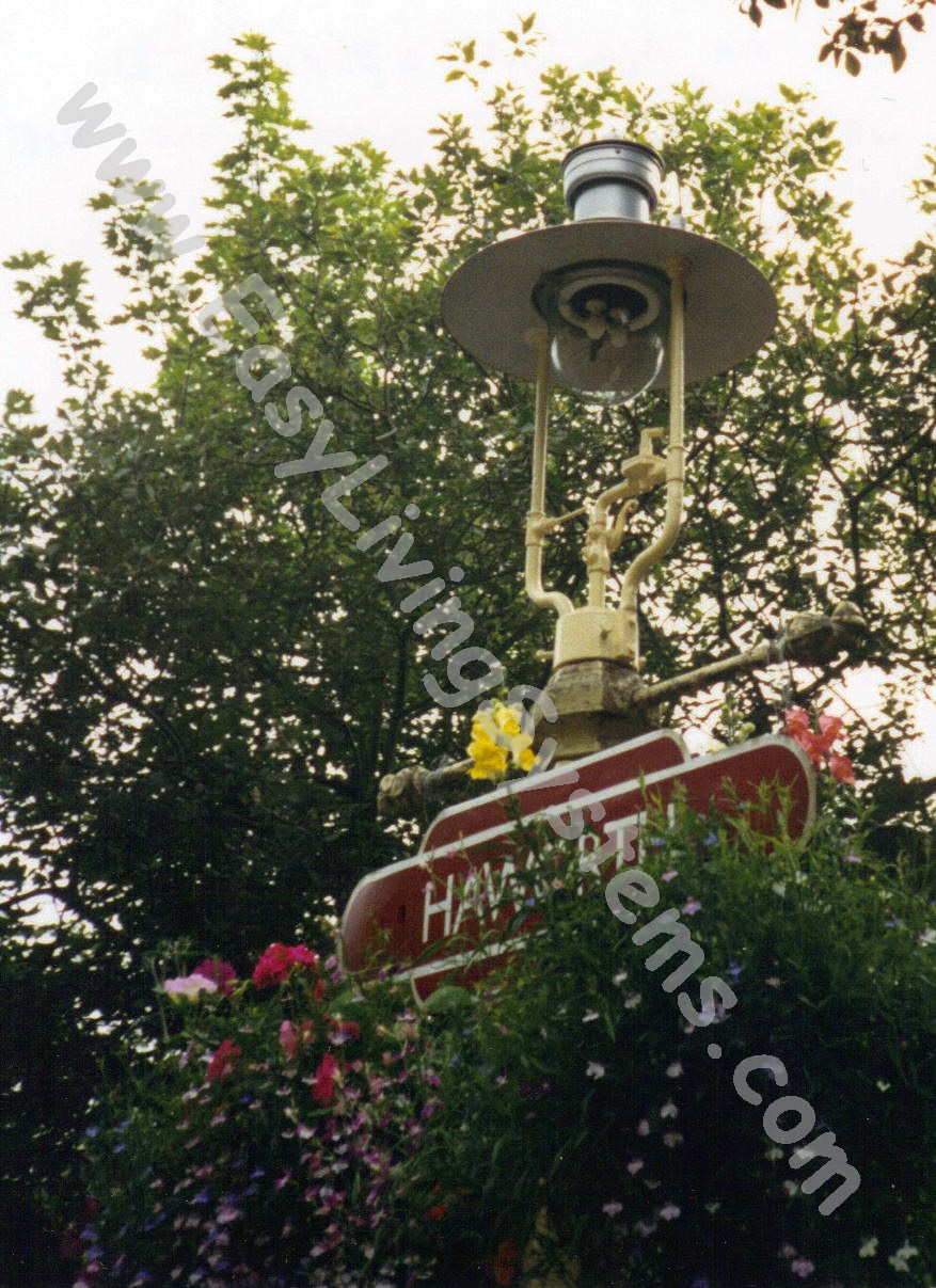 Sugg Lighting Rochester model Gas Lamp Street Light at Keighley and Worth Valley Railway