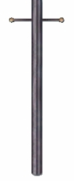 Gaslight Post for Outdoor Post Mounted Gas Yard Lamp